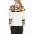thumbnail image 2 of CeCe womens  Funnel Neck Fairisle Sweater, l, White, 2 of 3