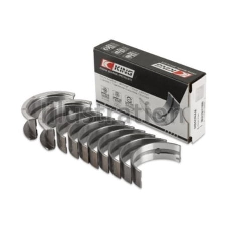 King Bearings MB5520AM0.25 Crankshaft Main Bearings for OPEL C20XE, X18XE, X22XE Fits select: 1985-1994 PONTIAC SUNBIRD, 1982-1984 PONTIAC J2000