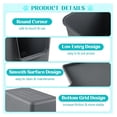 thumbnail image 3 of 2-Pack High Side Plastic Cat Litter Box, Large Cat Litter Box Basin, Gray, 3 of 7