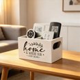 thumbnail image 2 of GHIIYER Coffee Table Organizer Remote Control Holder Wooden Storage Supplies Table Decor White One Size, 2 of 6