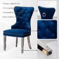 thumbnail image 5 of Roundhill Furniture Vogel 3-Piece Round Dining Set, Pedestal Dining Table with 2 Chairs, Blue, 5 of 14