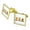 Gold, variant on Hear Speak See No Evil Stuffed Plush Teddy Bears Square Cufflink Set - Silver or Gold