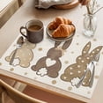 thumbnail image 3 of Polka Dot Bunny Placemats Set of 12 Love Heart Rabbits Vintage Place Mats Indoor Wipeable Table Mats Washable Cloth Dining Table Placemats for Kitchen Holiday Party Home Decor 13x19 Inch, 3 of 9