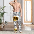thumbnail image 2 of Rocae Hello Mens Pajama Pants Pj Pants Mens Lounge Pants-Small, 2 of 6