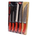 thumbnail image 2 of Juego de 5 Cuchillos de Acero Inoxidable con Mango de Plástico con Tabla, Set de Cuchillos de Cocina para Chef, 5 Cuchillos y 1 Tabla de Madera, 2 of 5