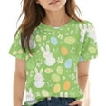 thumbnail image 2 of AUNVITO Boys Girls Printed Casual Short Sleeve T-shirt Round Neck Top Y2K Daily Wear, 2 of 7