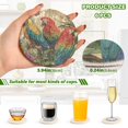 thumbnail image 5 of 6 Pcs Drink Coasters with Holder 3.94in Woven Coasters for Drinks Colorful Beautiful Parrots Coaster Set for Protection Table, 5 of 7