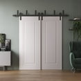 thumbnail image 2 of Sliding Closet Barn Bypass Doors 72 x 80 inches | SELECT 1119 White | 6.6ft Rails Hardware Set | Wood Solid Bedroom Wardrobe Doors, 2 of 5
