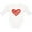 AA-White, variant on Inktastic Love, Romance, Hearts, Valentine - Red Girls Long Sleeve Baby Bodysuit