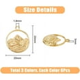 thumbnail image 2 of 18 Pcs 3 Colors Flat Round Mountain Charms Stainless Steel 3D Mountain Peak Pendants for Jewelry Making Hole: 1.8mm 1 Box, 2 of 7