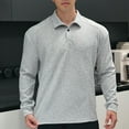 thumbnail image 2 of FRSASU Men's Casual Pullover Sweatshirts Long Sleeve Lightweight Knitted Mock Neck Tops Gray, 2 of 8
