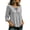 Gray, variant on Women Crew Neck T-shirt Casual Tie Knot Keyhole 3/4 Sleeve Flowy Shirts Flowy Pullover Blouse & Tops Black M Fashion