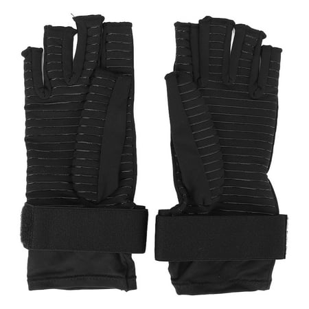 

Pain Relieving Glove Half Finger Gloves Easy Wearing Copper Fiber Silicone For Working S