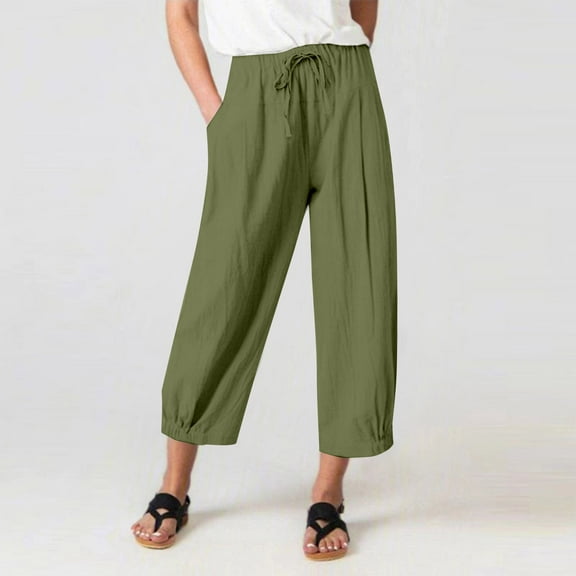 Stephy Women's New Thin Elastic Loose Large Size Korean Version of Everything Long Trousers Casual Trousers Haren, Black, L