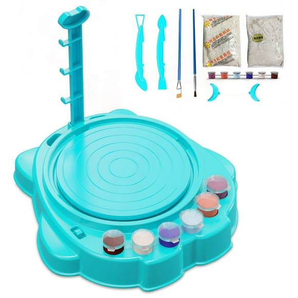 AMERTEER Colored Clay Toys 1 Set Entertainment with Pigments Unique Pottery Wheel Craft Kit