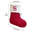 thumbnail image 3 of geerera Knit Christmas Stockings with Initials, 3.9"X5.5" Small Embroidered Letter Stocking Decorations for Family Holiday Season Decor and Xmas Tree Fireplace(S), 3 of 6