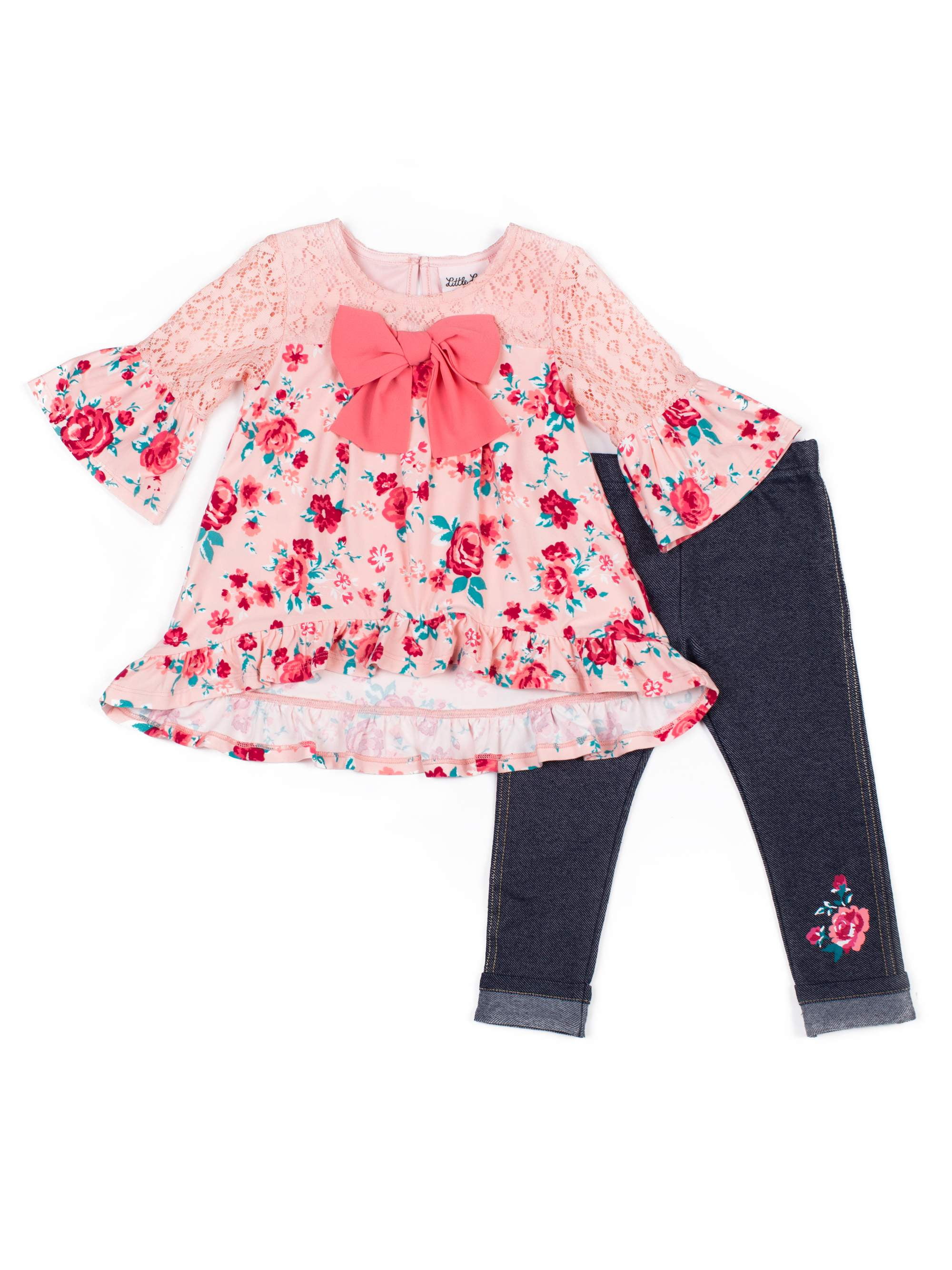 Little Lass Girls 2 Pc Love Legging Set