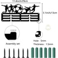 thumbnail image 2 of 1set Football Medal Holder Medal Hanger Medal Rack Display Hanging Awards Wall Mounted Room Decoration 3 Lines Design Hold 40+ Medals Gift for Football Player Men Women 11.4x5.1 Inch Black 1set, 2 of 9