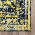 thumbnail image 6 of Unique Loom Sofia Collection Area Rug - Salle Garnier (8' x 10' Rectangle Navy Blue/Yellow), 6 of 7