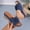 Blue, variant on Women Shoes for Women Open Toe Platform Slide Sandals Women Summer Sandals for Women Comfortable Wide Feet House Shoes for Women Breathable Perforated Faux Leather Wedge Heel Slip On Mules 3D Floral