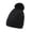 Black, variant on Winter Knitting Thickened Warm Knitted Hat Female Face Show Small Ear Protector Cold Casual Pullover Hats Black One Size
