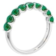 thumbnail image 5 of Emerald 9-Stone Half Eternity Band Ring 14K Gold 1 Carat, 5 of 5