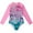 Pink 2, variant on KYAIGUO Toddler Girls One Piece Swimwear Kids Long Sleeve Swimwear with Zipper 4-12T Beach Sun Protection Bathing Suit for Girls