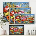 thumbnail image 4 of Designart 'Colorful Spring Poppies In Field' Traditional Framed Canvas Wall Art Print, 4 of 5