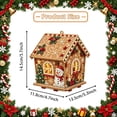 thumbnail image 3 of 3D Christmas Wooden House Rhinestone Art DIY Kit Gift for Craft Lovers, Glittering Holiday Tabletop Decor with Santa Snowman Reindeer, 3 of 9