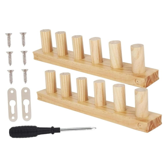 2 Pieces Knitting Loom Wooden Blanket Loom Handcraft Kit Lightweight Design for Beginner Friendly Home Decor Makers