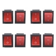 thumbnail image 1 of 16A/250VAC 20A/125VAC Red Indicator Light 4 Pin ON/ DPST Rocker Switch 8 Pcs, 1 of 4