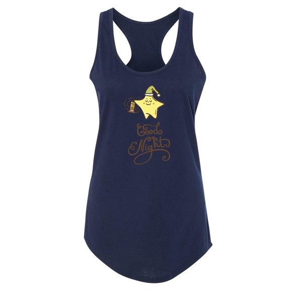 Good Night, Cute Star Racerback Tank Women -Image by Shutterstock, Female x-Small