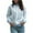 Blue, variant on Herrnalise Women's Knitted Crop Tops Women Thin Sweater Casual Sexy Solid Color Loose Fit Pullover Sweater Crewneck Sweater Pullover Jumper Sweaters