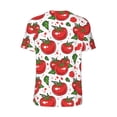 thumbnail image 3 of Rocae Hand Drawn Tomatoes for Breathable Men's Baseball T-Shirt Fashionable Casual Baseball Jersey, Moisture-wicking Sportswear XX-Large, 3 of 9