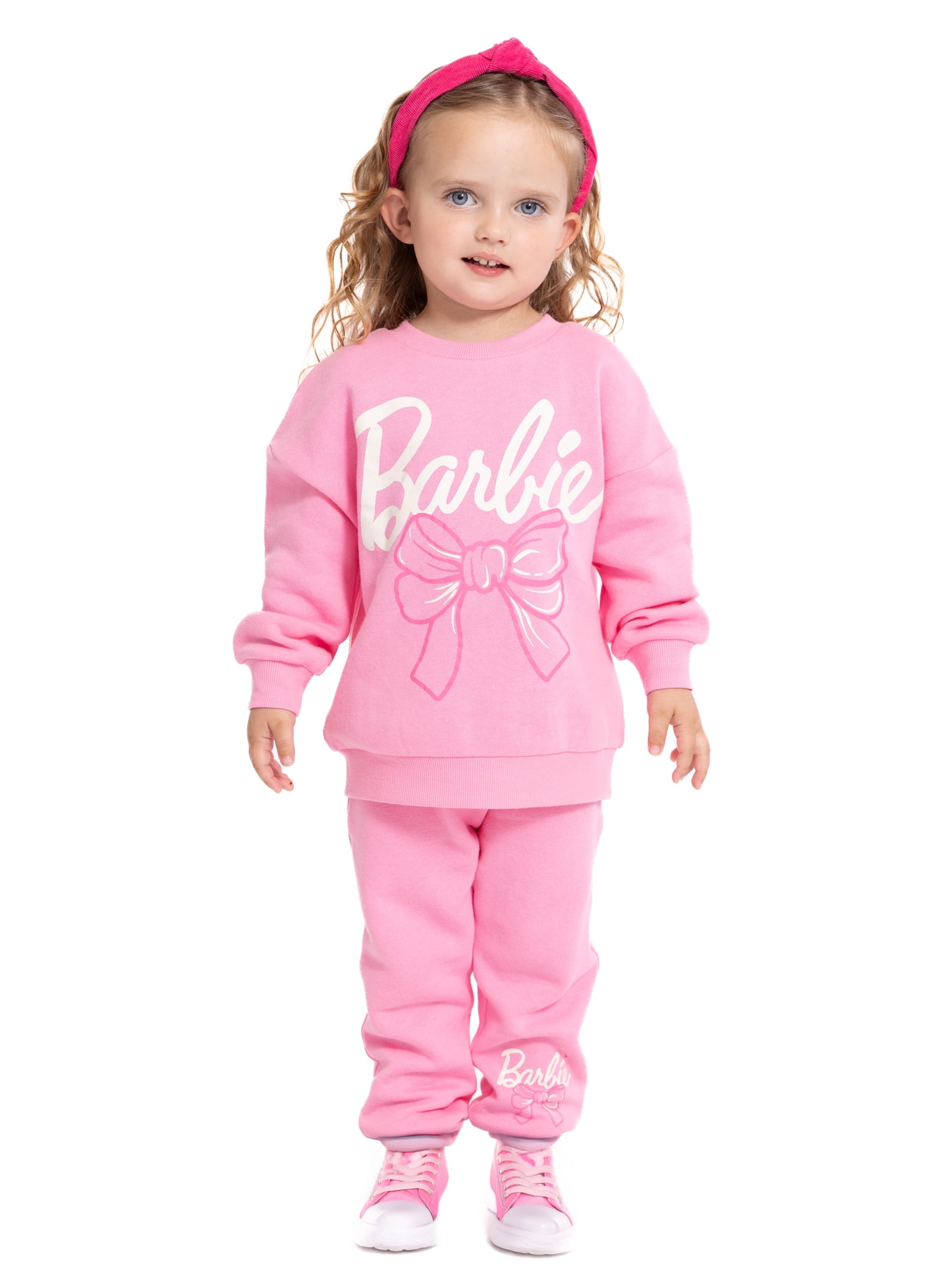 Barbie Toddler Girls Graphic Sweatshirt and Joggers Set, 2-Piece, Sizes 12M-5T