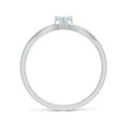 thumbnail image 2 of Angara Natural 0.2 Ct. Aquamarine with Diamond Heart Ring in Sterling Silver for Women (Ring Size: 3.5), 2 of 9