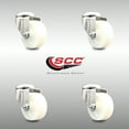 thumbnail image 2 of 3 Inch 316SS Nylon Wheel Swivel Bolt Hole Caster Set Service Caster Brand, 2 of 2