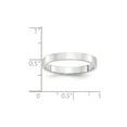 thumbnail image 3 of 14k White Gold 3mm Flat Plain Classic Wedding Band Ring Size 6, 3 of 4