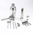 thumbnail image 3 of 12 Pieces Cocktail Set Bar Kit Bar Tool Set, 750ml Stainless Steel Martini Shaker With Wooden Stand, 3 of 5