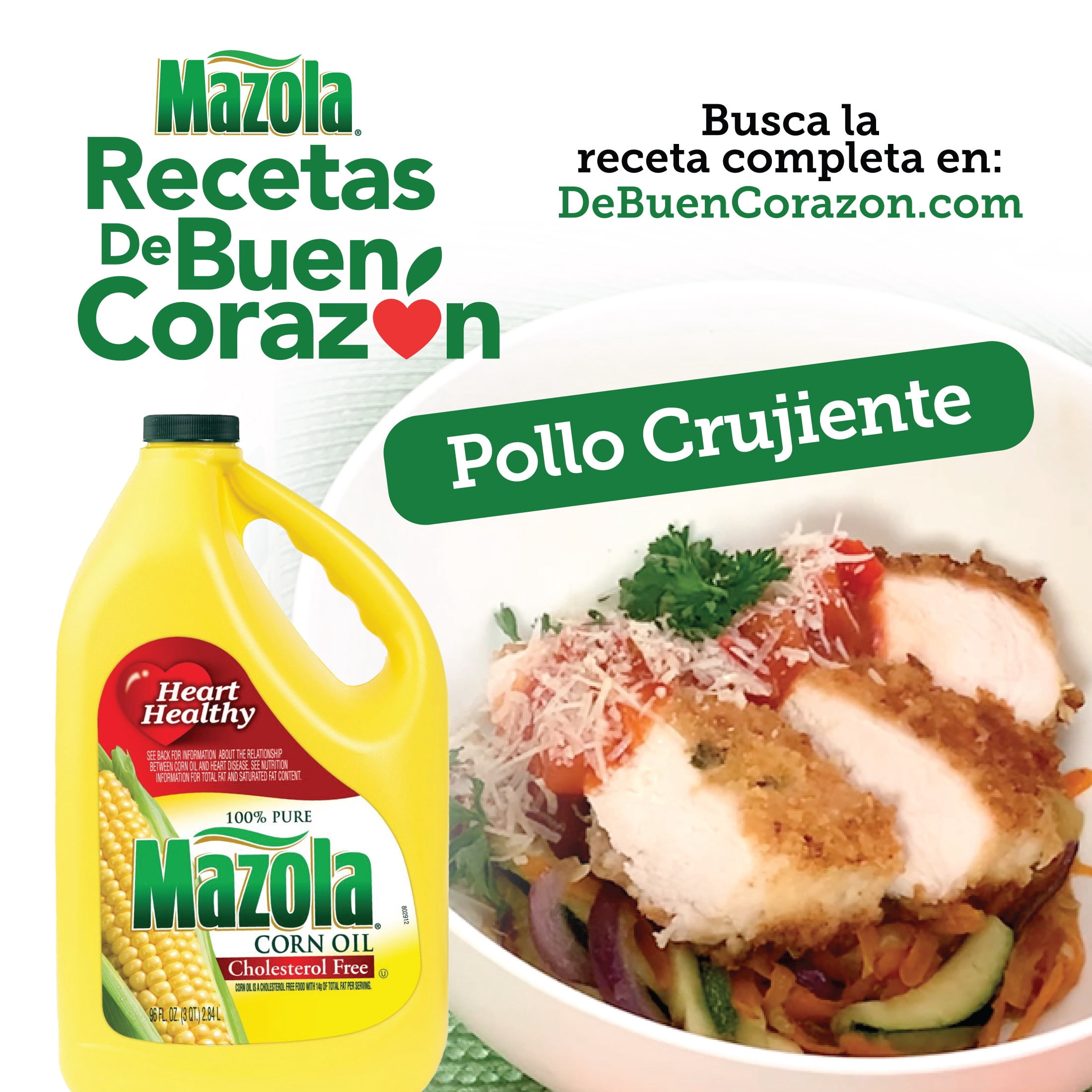 Mazola 100% Pure Cholesterol Free Corn Oil, 96 fl oz, Contains Soy