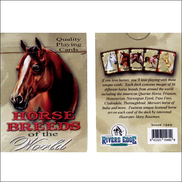 HORSE BREEDS OF THE WORLD ARTWORK HIGH QUALITY PLAYING CARDS NEW