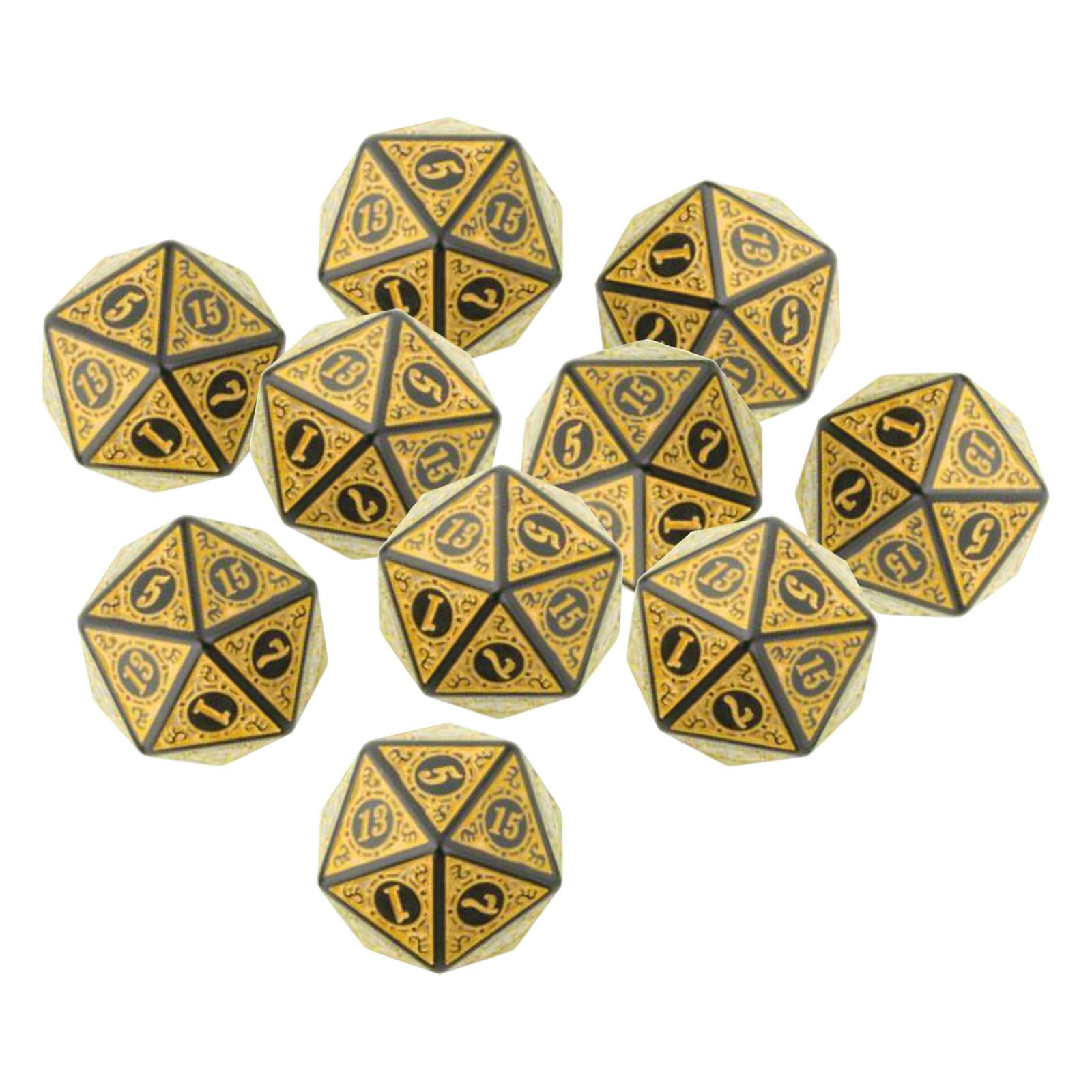 20 Sided Polyhedral 10s English Letters Accessories Portable 20 Mm