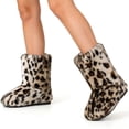 thumbnail image 2 of Women's Leopard Faux Fur Mid Calf Boots - Warm Plush Winter Boots Non-Slip Casual Snow Boots, 2 of 6
