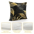 thumbnail image 4 of Throw Pillow Covers Palm Leaves Gold Green Leaf Square Pillowcase for Home Decor Sofa Car Bedroom Pillow case, 4 of 5