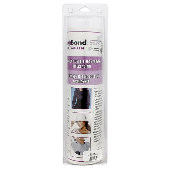 Entoilage thermocollant HeatnBond – Poids moyen, 100 % polyester 20″ x 2 vgs