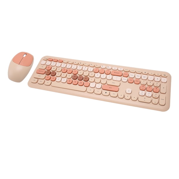 Juego De Teclado Inalámbrico, Combinación De Ratón Y Teclado De 2,4 GHz, Color De Contraste Ergonómico Plug And Play Para Oficina