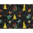 thumbnail image 5 of oneOone Rayon Black Fabric Merry Christmas Craft Projects Decor Fabric Printed By The Yard 56 Inch Wide, 5 of 6
