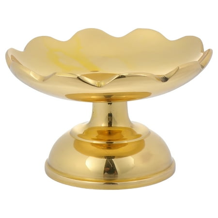 

1Pc Buddha Hall Fruit Tray Creative Temple Tray Dried Fruit Dish Plate Golden