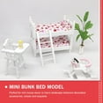 thumbnail image 2 of LAMIRO 1:12 Wooden Doll Bunk Bed with Ladder - Miniature Furniture, 2 of 4