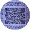 thumbnail image 1 of Ahgly Company Indoor Round Oriental Blue Industrial Area Rugs, 8' Round, 1 of 4